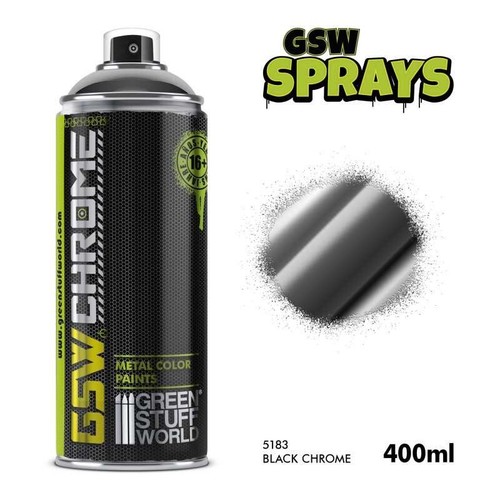 Schwarzes chromspray 400ml - schwarzes,